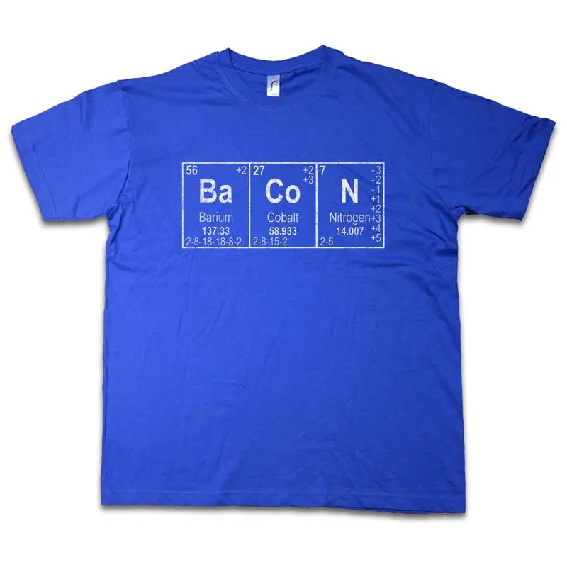 Ba Co N II Men's Bacon Addicted Love Fun Teacher Scientist Chemistry T shirt