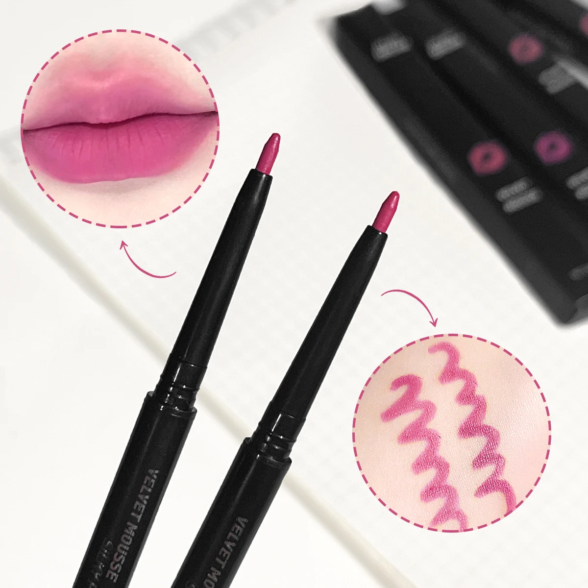 Lip line pencil outlines lips lasting waterproof, not easy to decolorize, non-sticky, coloring, matte lipstick