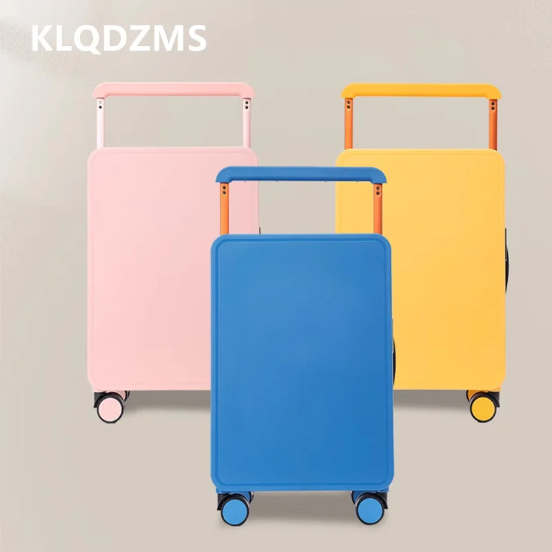 

KLQDZMS Luggage ABS+PC Boarding Box 20"24"Large Capacity Cart Case Cart Style Travel Bag 26 Inch Universal Wheel Suitcase