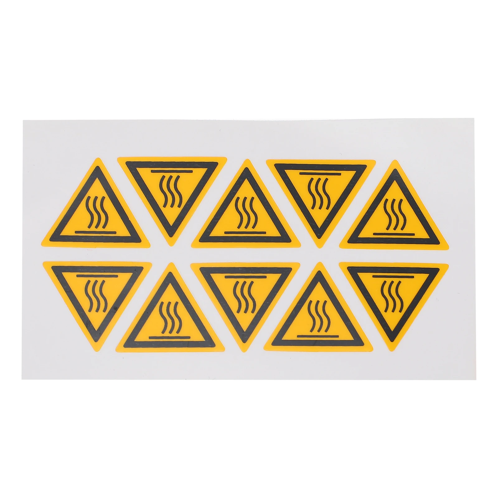 10pcs High Temperature Warning Label Scald Caution Sticker Equipment Decal Clear Design Practical Traffic Safety Sign