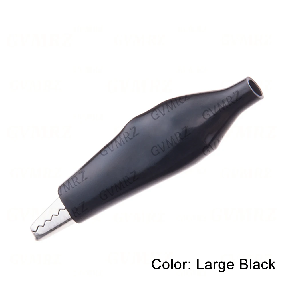 5 pairs/10PCS Red/Black 45MM Alligator Clip Crocodile Electrical Clamp Testing Probe Meter Black Red with Plastic Boot Power