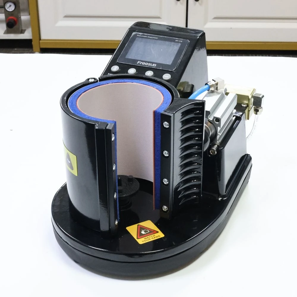 ST-110 공압식 승화 컵 프린터 |   빠르고 고른 가열 |   선물 가게 사업에 적합합니다