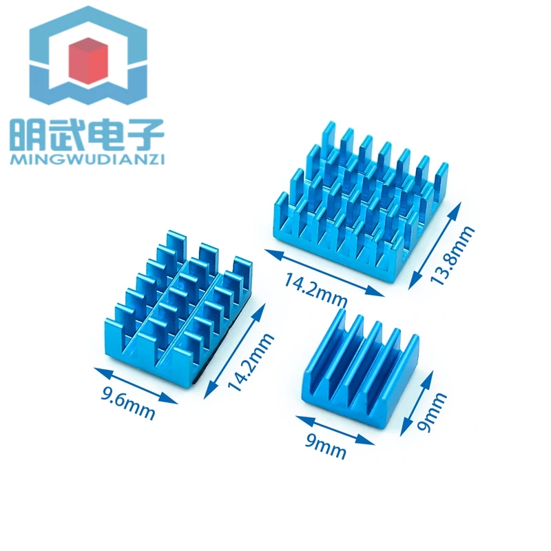 4th Generation Pi 4B Anodized Color Heatsink Motherboard IC Heatsink With Adhesive