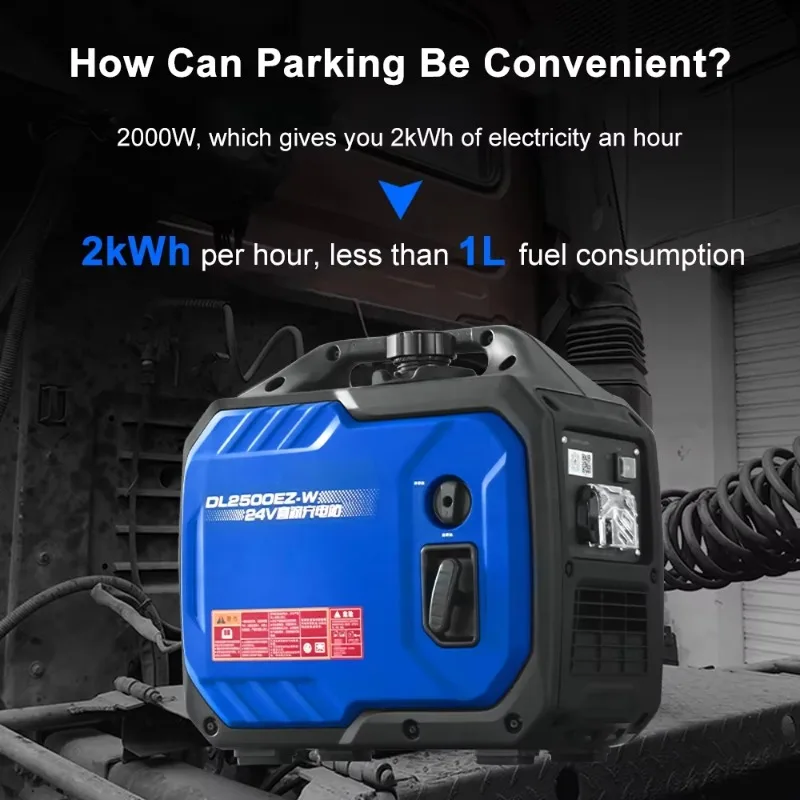 

Gold SellerCheap Mini 2kW Silent Inverter Petrol Generators for Home / Portable Small 24 Volt 24V DC Power Electric Generator