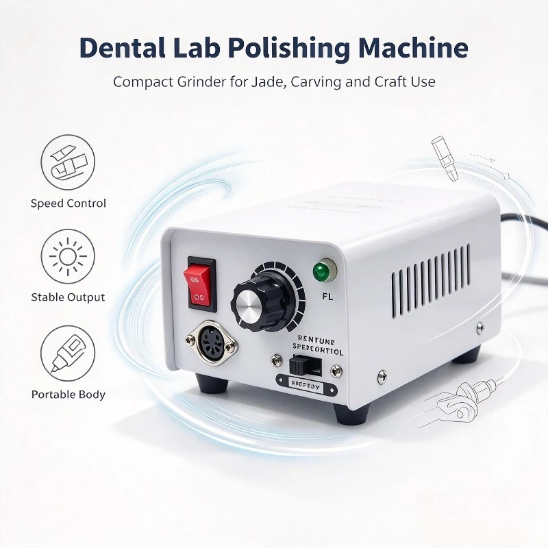 Mini Polishing Engraving Machine with 102/102L Handpiece, Jade Wood Carving Electric Grinding Tool for Craft Work