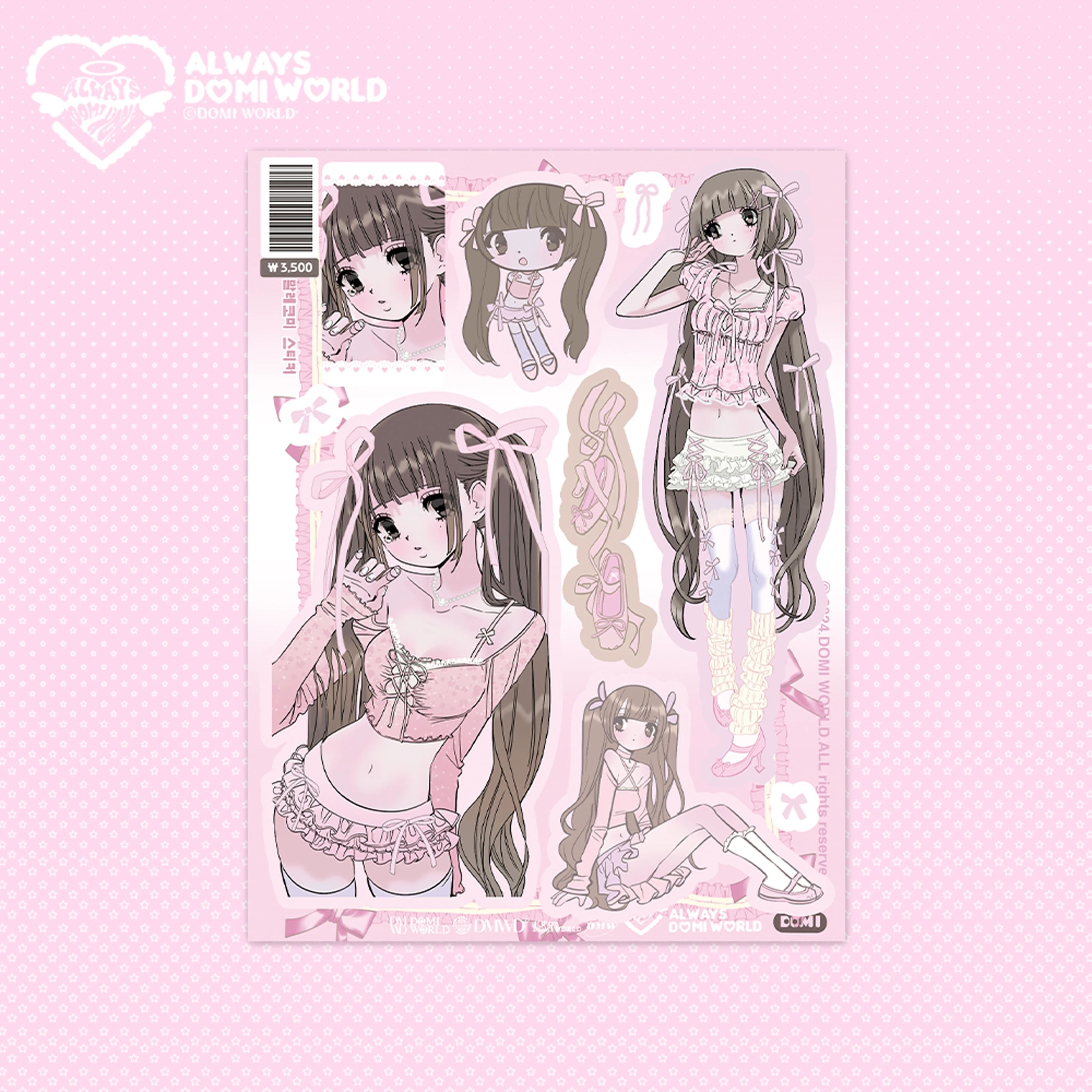 1/9 New Domi Stickers Paper Wraps Characters Spicy Girls Mobile Phones DIY Decorative Materials Instagram Style Handheld Account