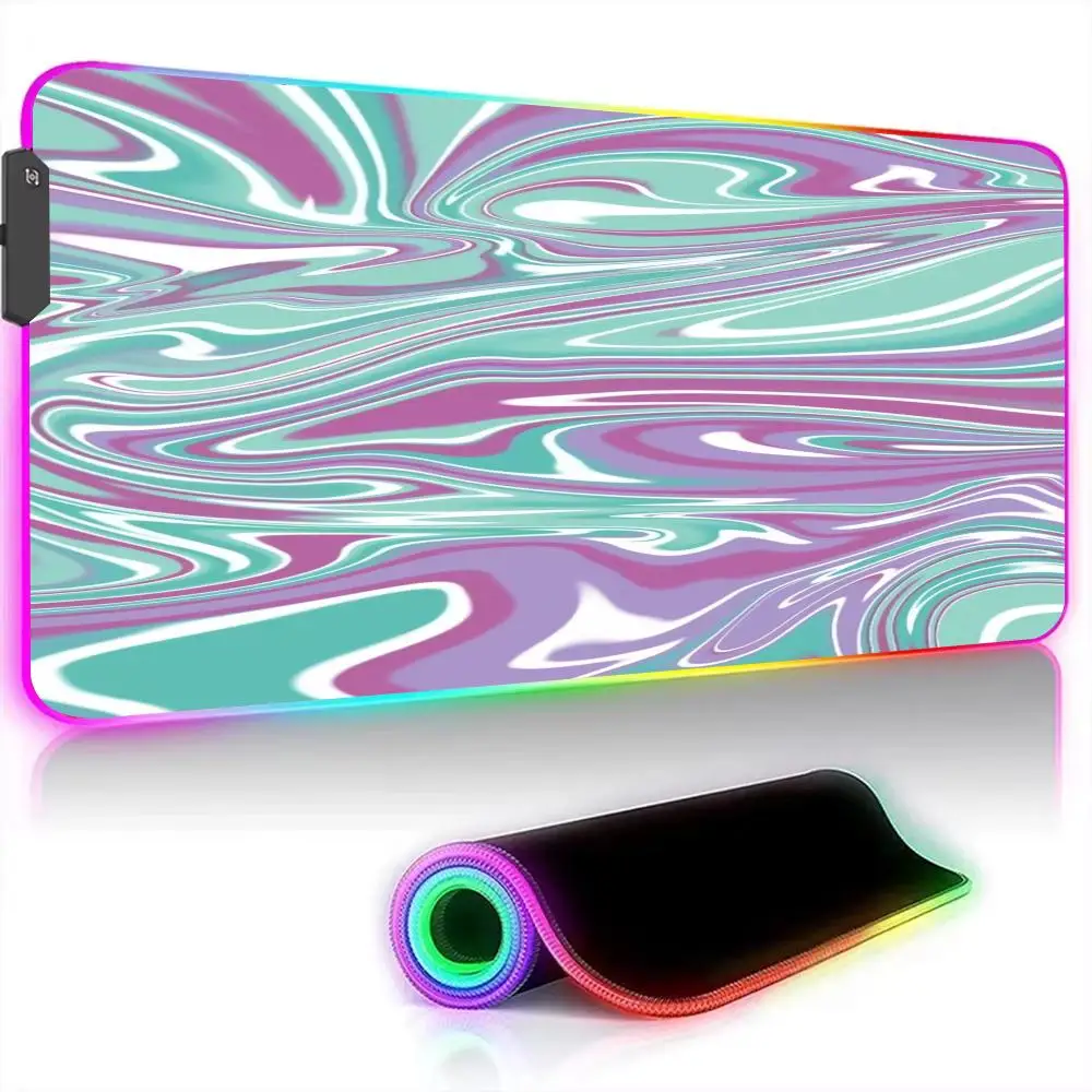 

Green Mousepads Design RGB Mousepad Large Gaming Desk Mat Luminous Mouse Pad Big LED Mouse Mat Desk Pad Backlit Keyboard Mats