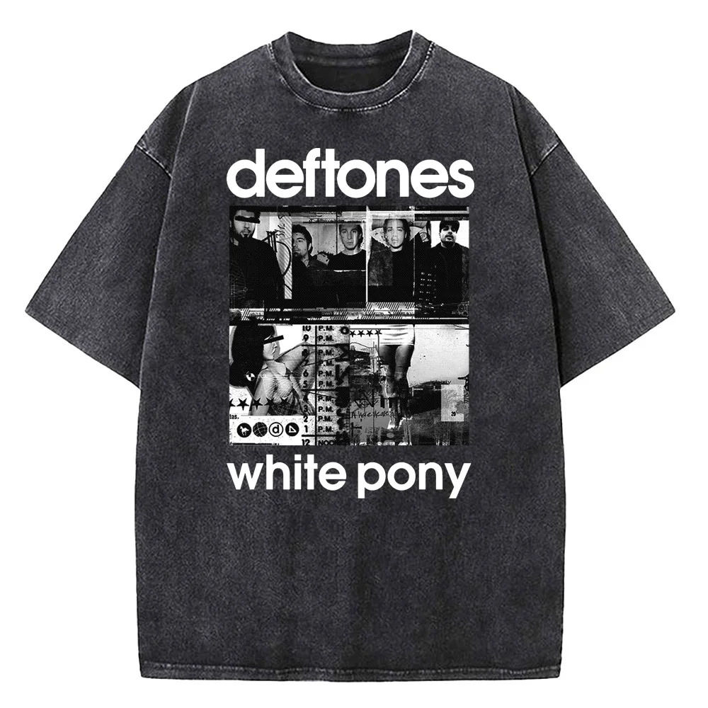 الهيب هوب ديفتونز الرجال النساء الصيف غسلها تي شيرت خمر طباعة القطن التي شيرت موضة تي شيرت الشارع الشهير للجنسين #2