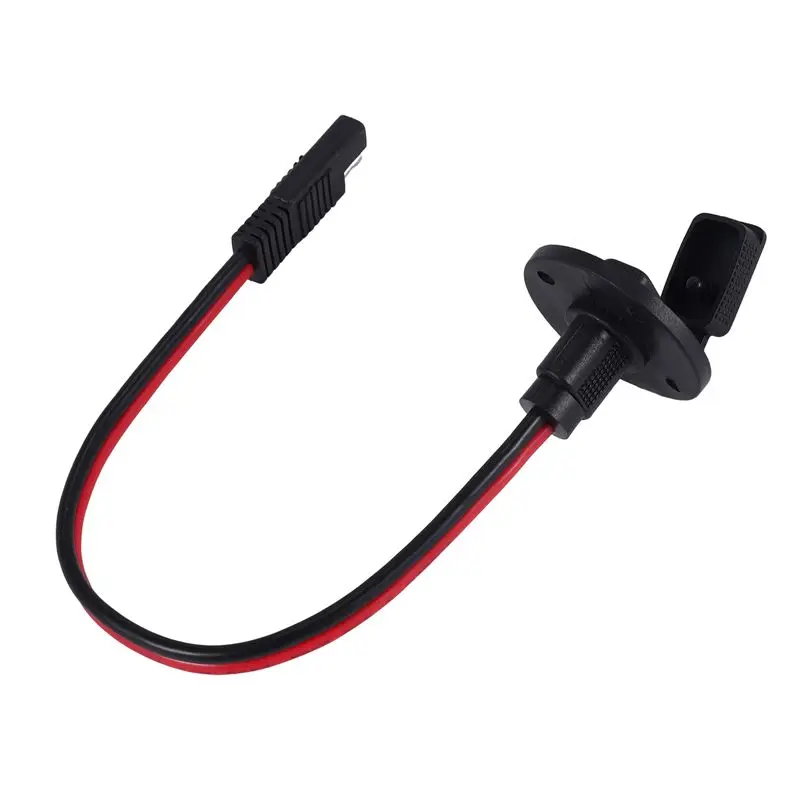 AEE3-SAE Connector - SAE Power Socket Sidewall Port, Solar Weatherproof SAE Quick Connect Solar Panel Mount, 12AWG SAE Cable For