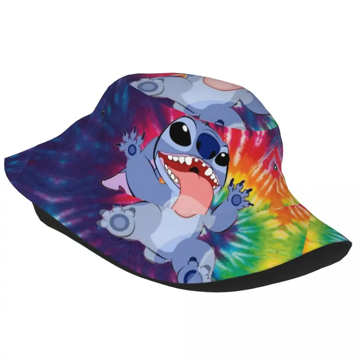 Colorful Stitch Bucket Hat Vocation Getaway Headwear Accessories Fisherman Hats for Outdoor Teen Session Hats UV Protection