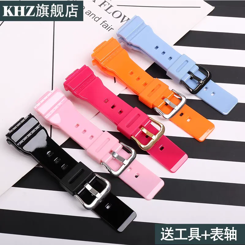 

14mm men's resin bright face watch band with Casio BABY-G BA-110 111 112 120 130 100 watch strap women rubber wristband bracelet