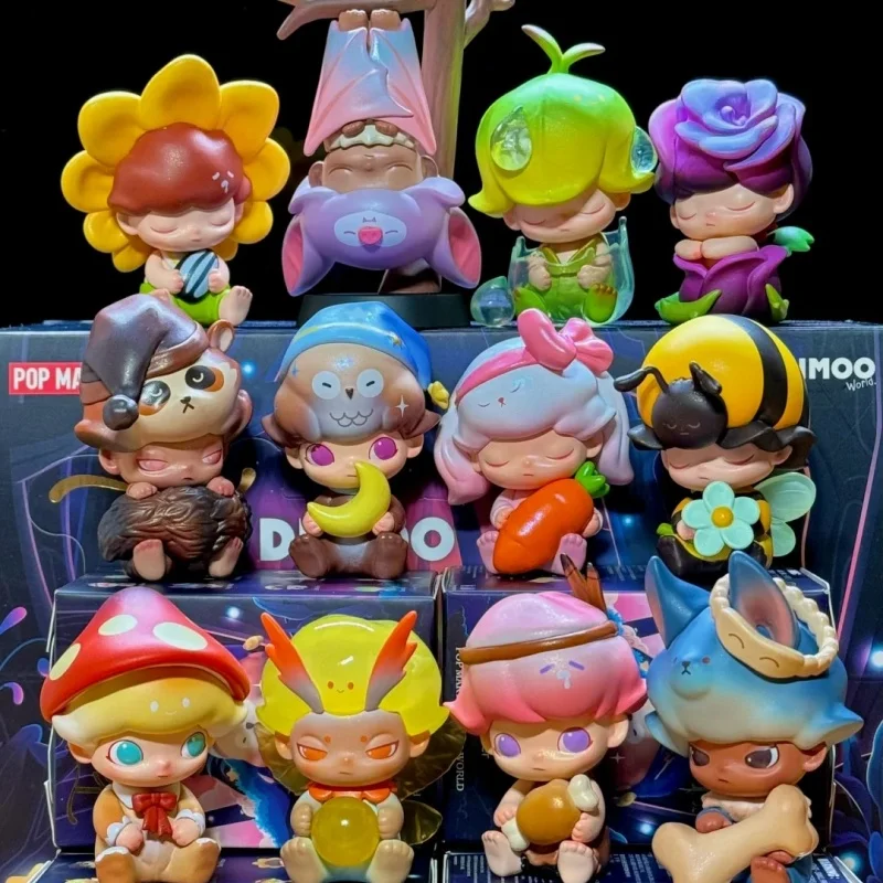 

Подлинная серия Pop Mart Dimoo Forest Night, полный набор, фигурки слепых коробок, игрушки, куклы, украшения, модные коллекционные тайные коробки
