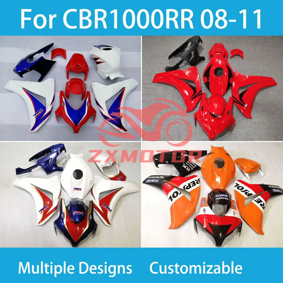 Cool Fairing Set CBR 1000RR 2008 2009 2010 2011 Fairings Kit Motorcycle Cowling for Honda CBR 1000 RR 08 09 10 11