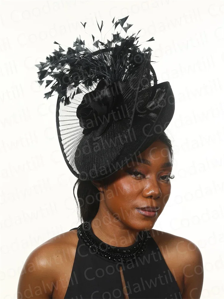 Royal Ascot kapelusz Fascinator dla kobiet spotkanie przy herbacie kwiatowy ślub Millinery czapka eleganckie kobiety kościół Kentucky Derby czapka Chapeau