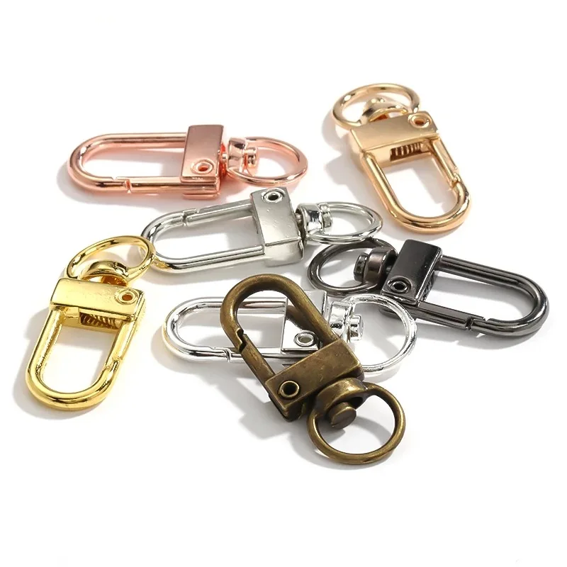 10pcs/lot Lobster Clasp Hooks Keychain Gold Silver Plated DIY Jewelry Making for Neckalce Bracelet Toys Keychain  Supplies