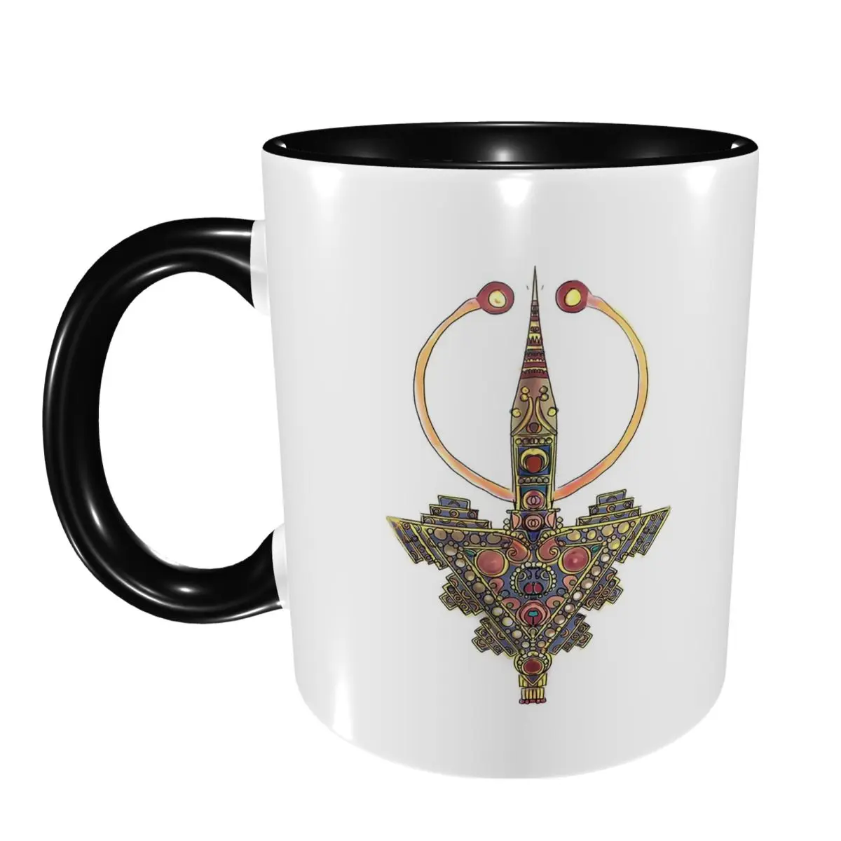 Kabyle Jewelry Amazigh Morocco Mug Funny Ceramic Coffee Cups Tea Mugs Milk Cup Drinkware Gift for Woman Man