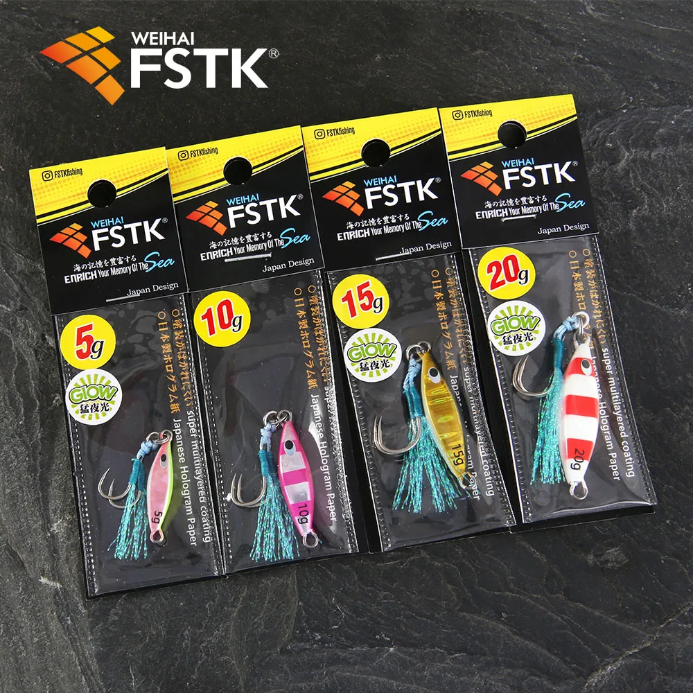 FSTK 2024 Micro Metal Jig  5g10g 15g 20g Shore Casting Jigging Shore Casting Spoon Saltwater Jack Fishing lure Artificial Bait