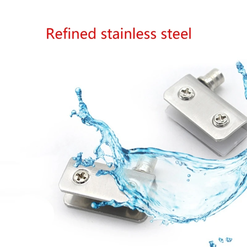 Glass Door Hinge Stainless Steel Frameless Shower Door Hinge Easy Install Dropship image 3