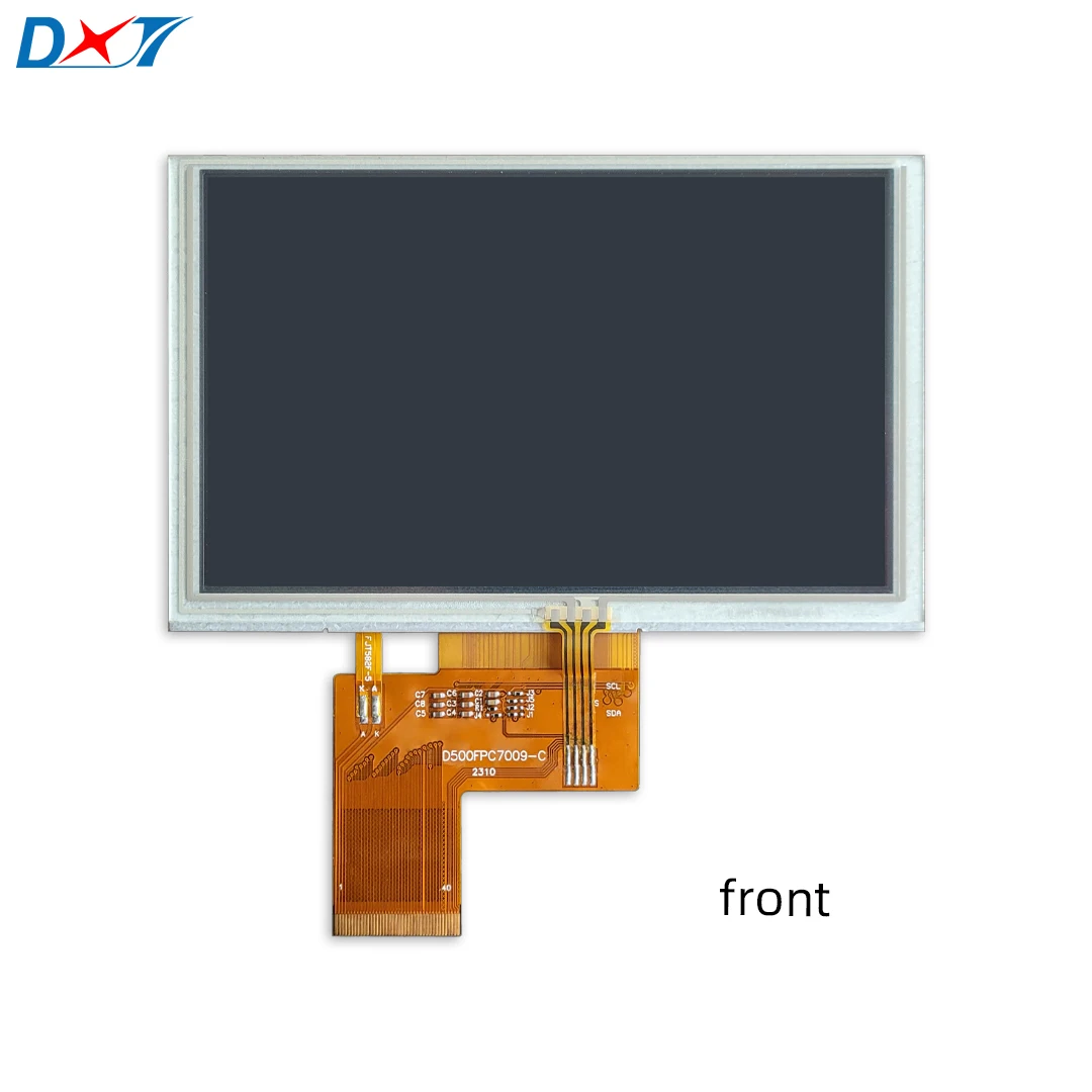 Módulo de pantalla táctil LCD de 5 pulgadas con pantalla táctil resistiva, interfaz TTL RGB de 800x480, ST7262