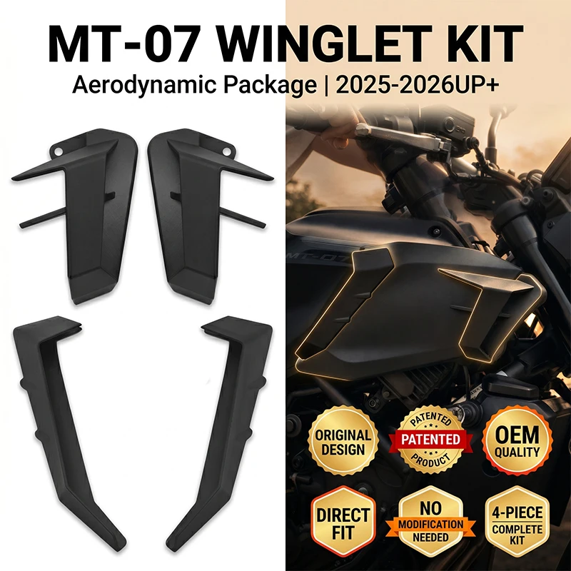 Motorcycle Side Spoilers Fixed Winglet For MT07 MT-07 mt07 2025 2026 Aerodynamic Wing Winglet Fairing Wing Deflectors Kits