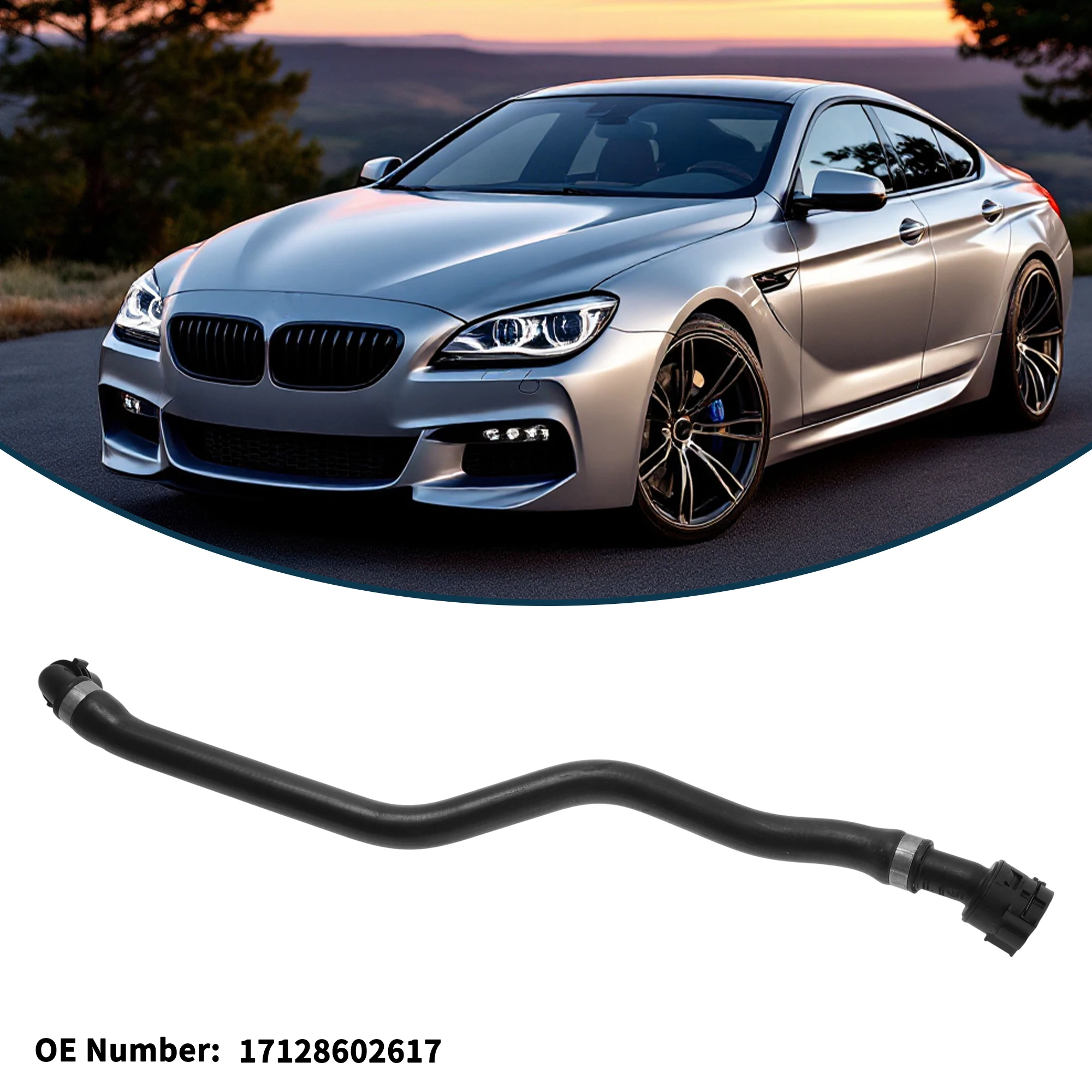 UXCELL ラジエーターホース ヒーターホース ラジエーター出口ホースパイプ BMW GT 640i XDrive G32 3.0T No.17128602617 ゴム冷却液パイプ