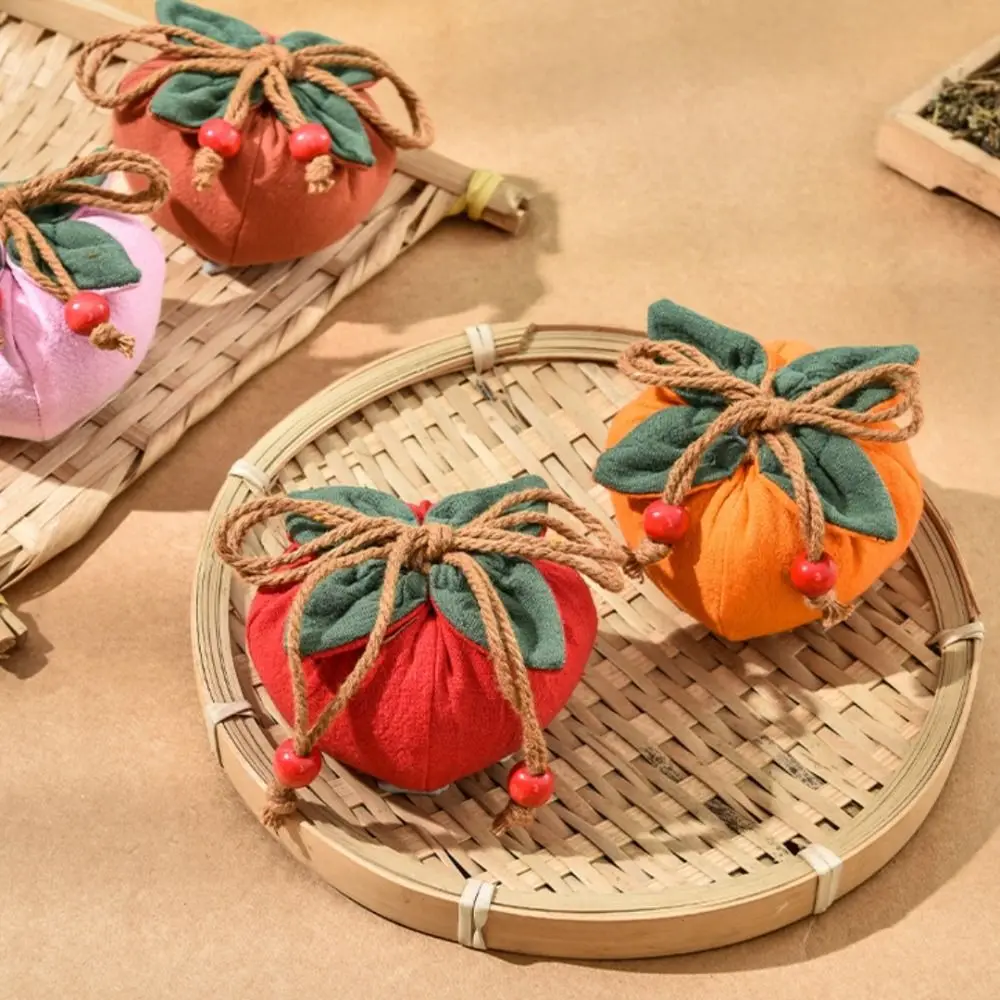 Portable Incense Bag Empty Bag with Persimmon Pendant Blessing Purse Rearview Mirror Pendant Car Pendant Storage Bag