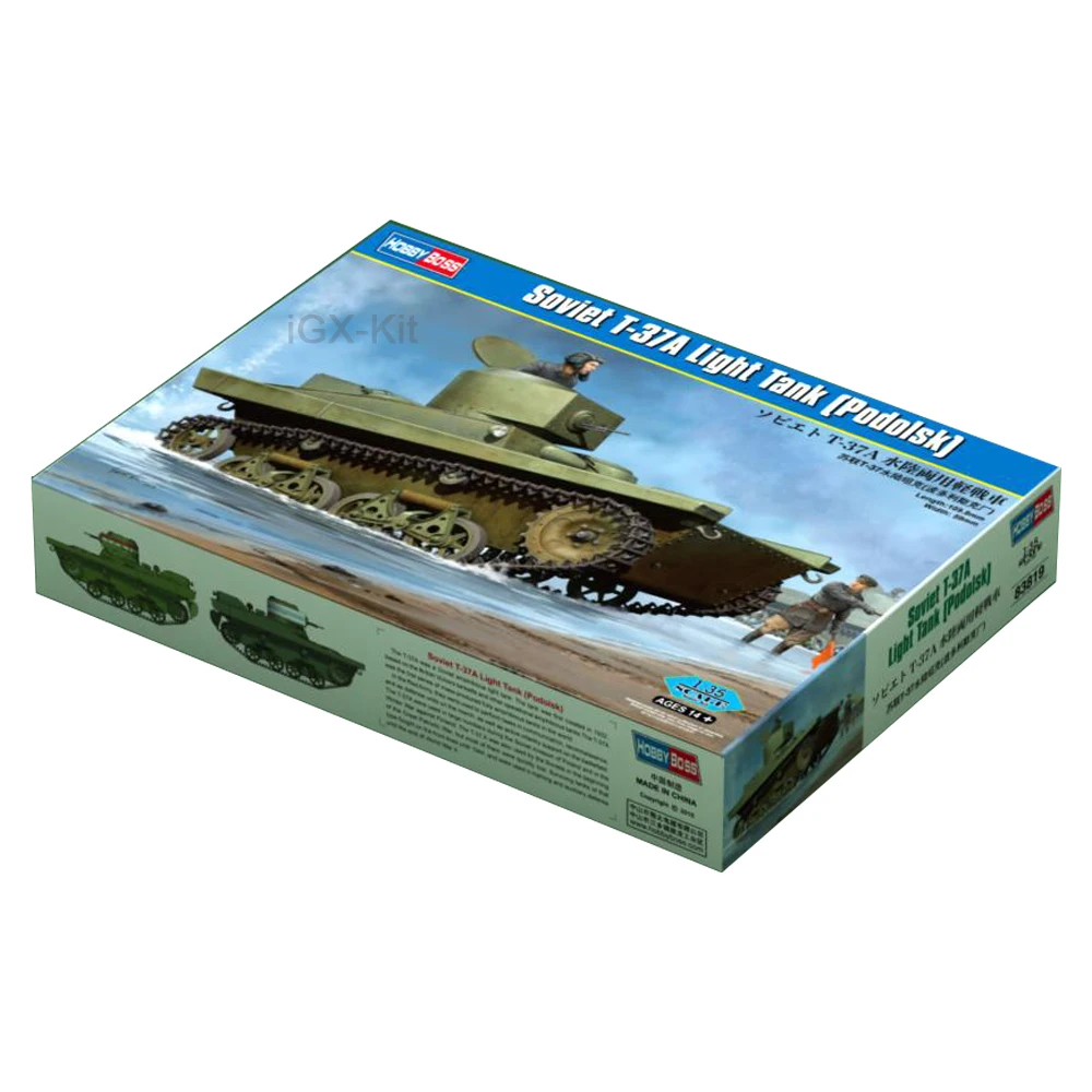 Hobbyboss 83819 масштаб 1/35, советский T37 T-37A, световой танк-амфибия, ранний автомобиль, хобби, ремесленная игрушка, пластиковая модель, строительный комплект