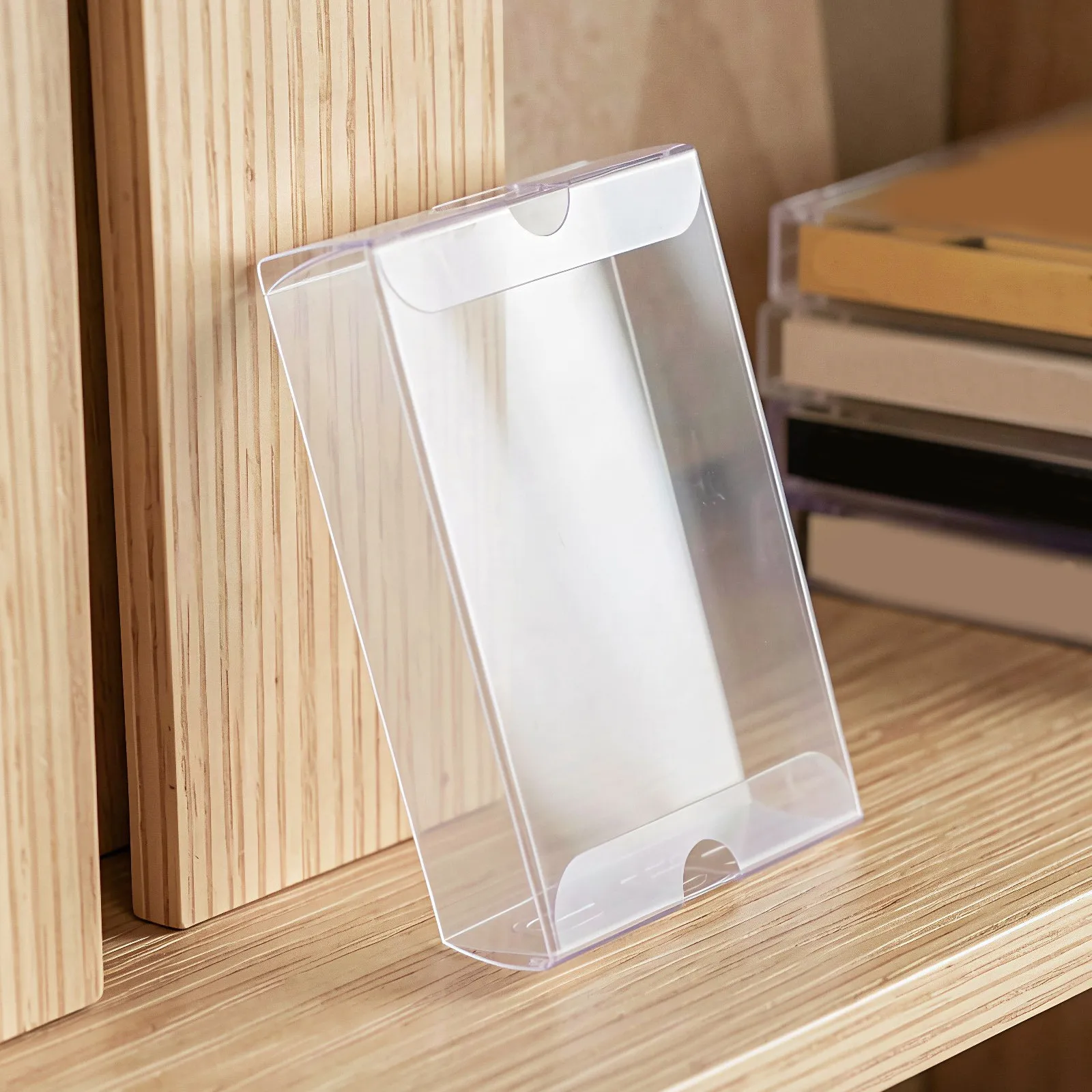 20Pcs Cassette Tape Protective Storage Case Clear Plastic Dustproof Organizer Stackable Vintage Music Archive Collection Box