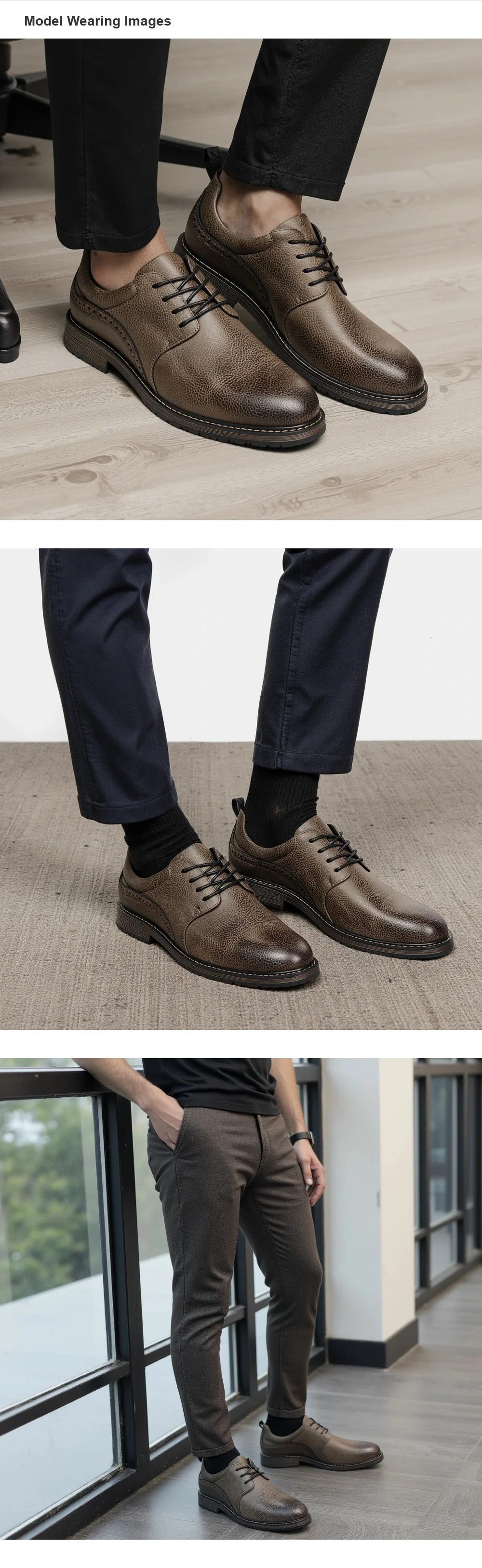 Herrenschuhe Marke 2026 Komfortable Modische Schuhe Herren Leder – Detail 4