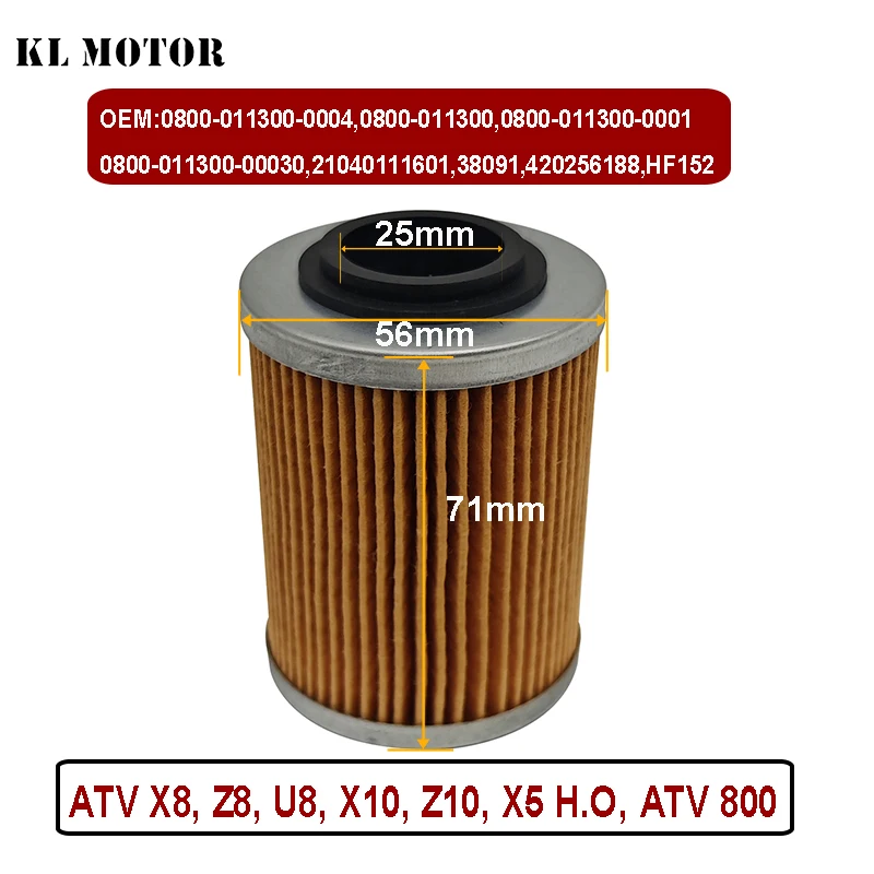 Motorcycle Oil Filter for CF500 400 500cc Zforce 800cc CF800 X8 0800-011300-0004 0800-011300 ATV UTV