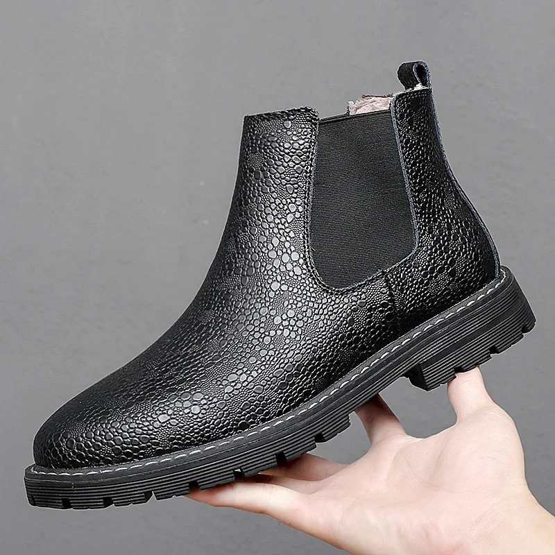 

2025 Autumn & Winter New Fashion Men Shoes Brand Comfy Lace-up Men Casual Boots Men Boots Plus Fleece Man Boots