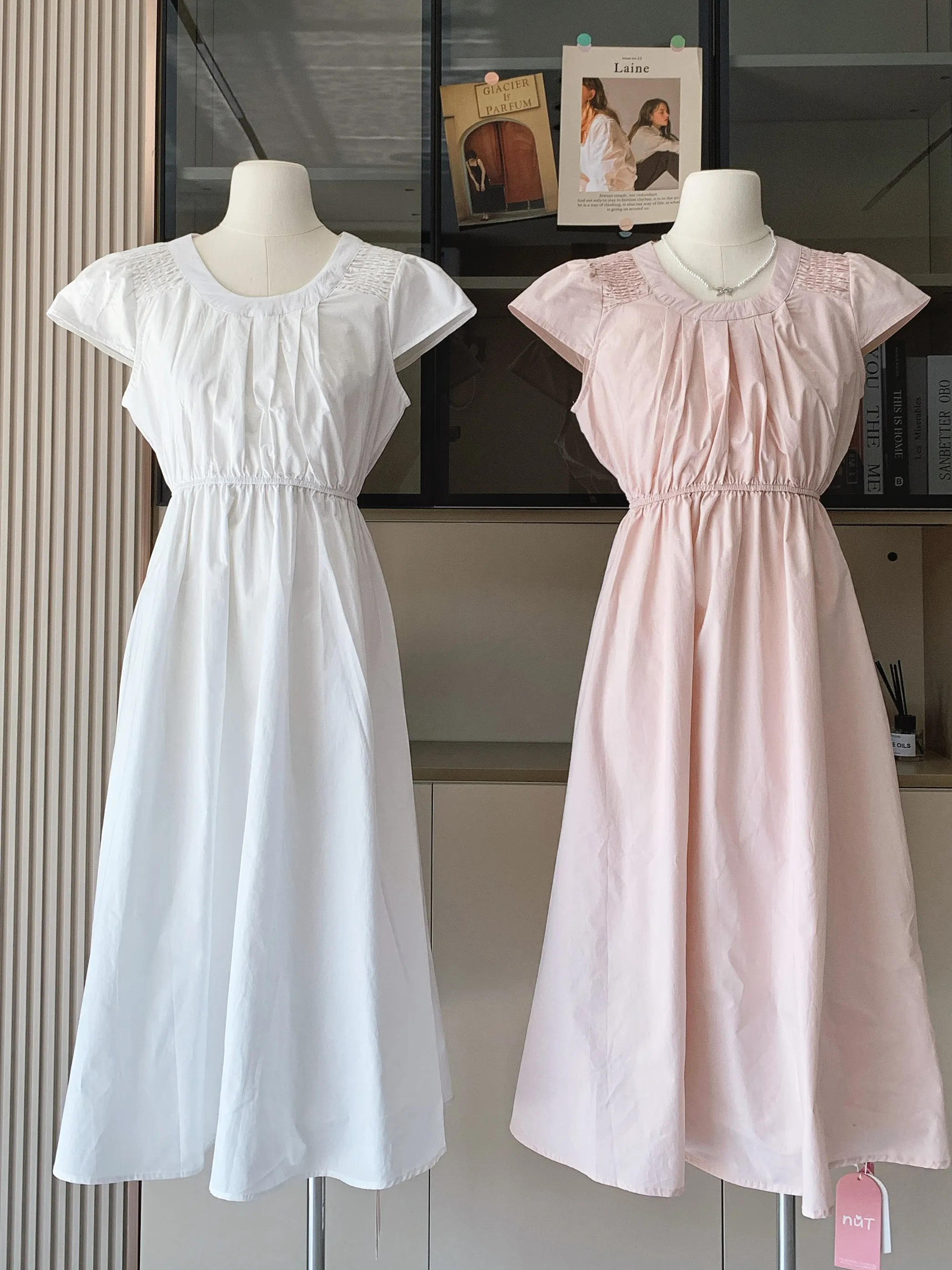 Commute Gentle Women's Dr Slim Fit High Waist A-Line Summer New Sle Sweet Waist Cinching Date Dr Korean Sle