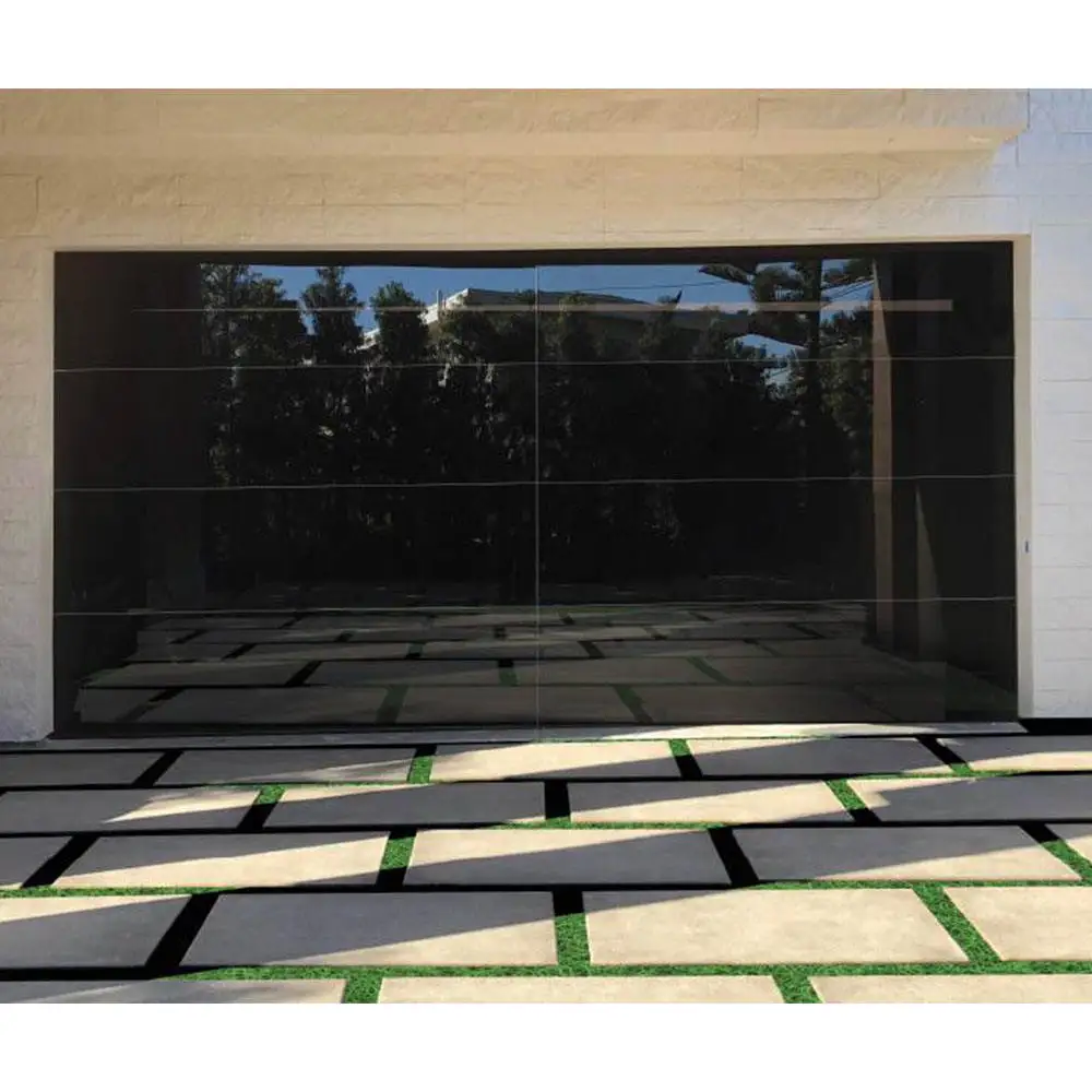 Villa Rust Proof Aluminum Alloy Frame High Hardness Double Layer Glass Garage Door High Quality Long Lasting Use Garage Doors