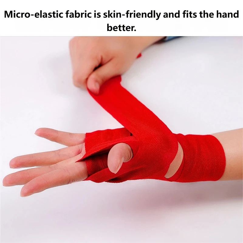 

2 рулона эластичных хлопковых бинтов для бокса 1,5/3/5 м, спортивный бинт для рук, перчаток, для саньда, кикбоксинга, боксерский бинт-ремень