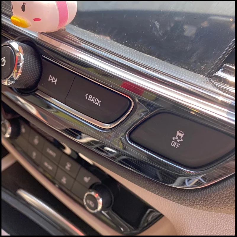 

For Opel insignia 2017 2018 Radio Control Panel Switch Button Cover Sticker Trim Decorative Strip Auto Accessories