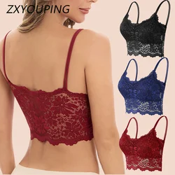 Lace Bra/lLace Camisole Bra/cutout Red Breathable Lace Bra/women Bra Padded Tube Top Underwear