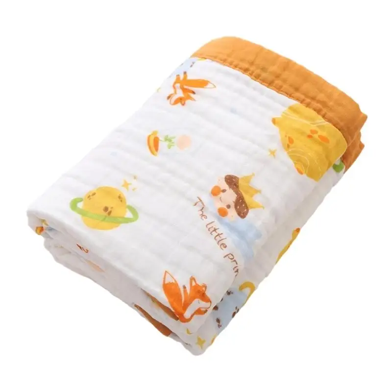 U13F 110x11 0cm/120x150cm Cobertor para bebê algodão, envoltório confortável, toalha banho, colcha macia e respirável para