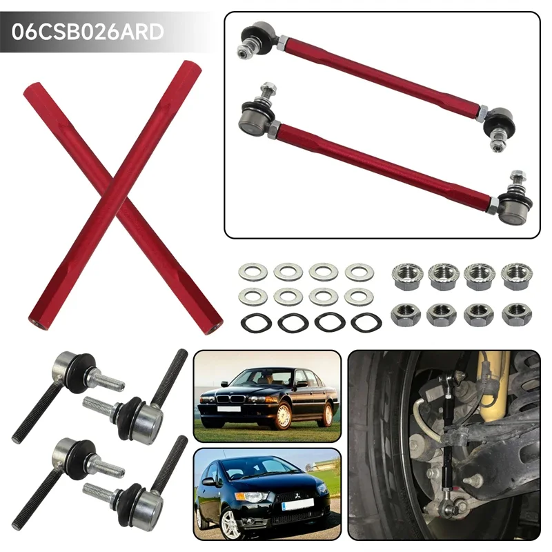 10mm Ball Joint Sway Bar Adjustable 300 -345mm Drop Links Fits  For BMW MAZDA  Fits  For  PEUGEOT