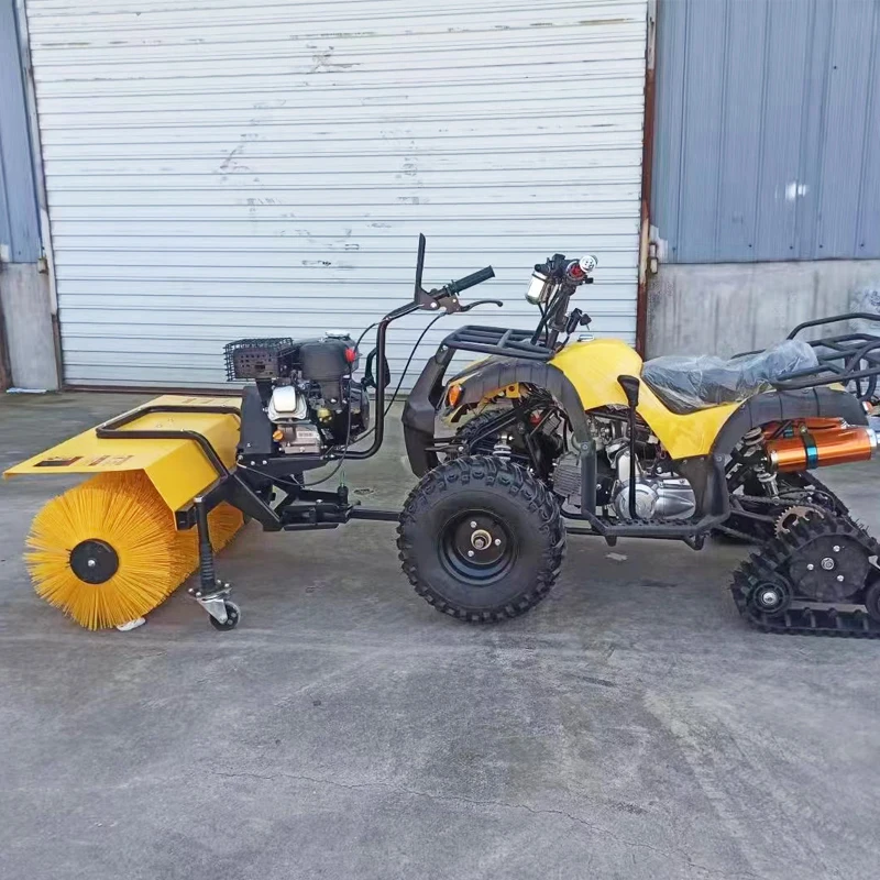 2024 Hot Snow Plow ATV-666 Zongshen Engine Driving Snow Remover Four-wheel Electric Snowplow Snow Remover