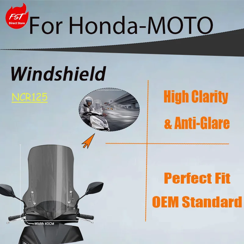 

Регулируемый по высоте ветровой дефлектор для Honda NCR125, импортная премиальная защита от ветра для переднего стекла