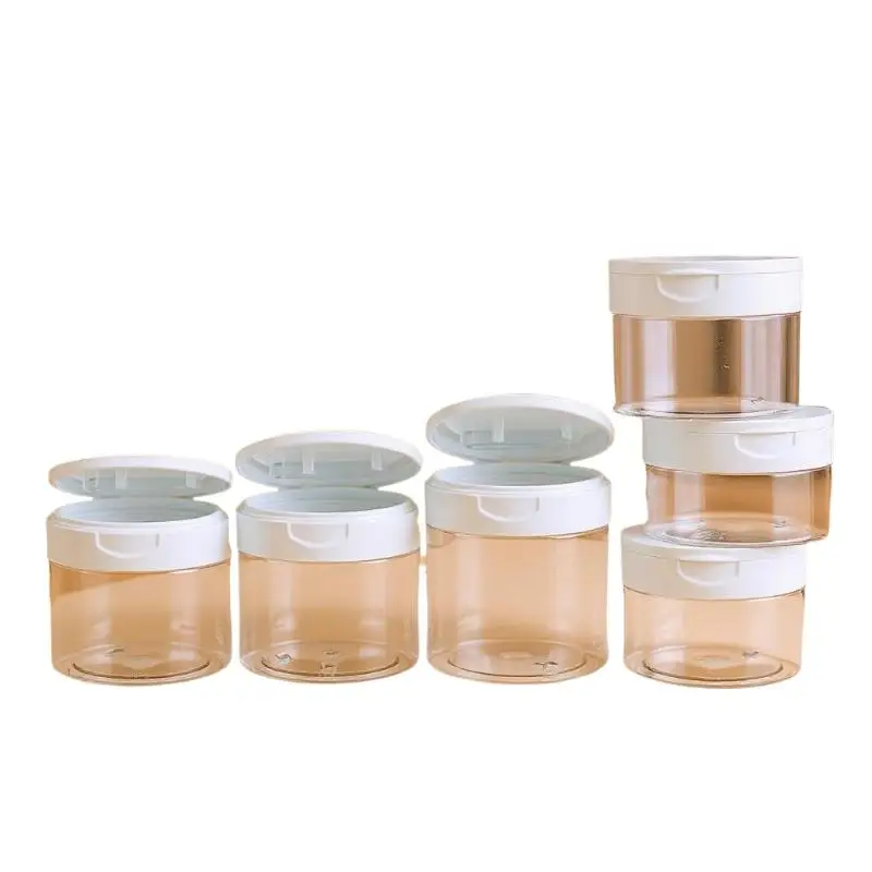 Make-up-Entferner-Pads im Glas mit Pinzette, runder, transparenter Behälter, leere Flaschen, Flasche mit breitem Mundstück und Klappe, Aufbewahrung für Lotion – Detail 8