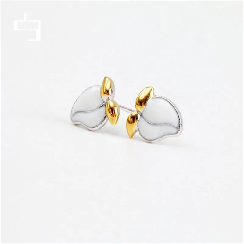 New Fashion Original Personality Peach 925 Sterling Silver Jewelry Cute Creative Fruit Popular Gift Stud Earrings  E166