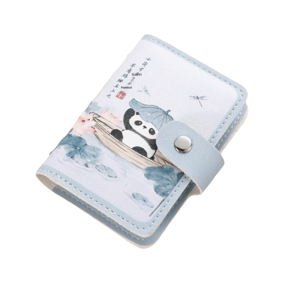Cute 20 Card Pockets Women Wallets Multi-Function PU Leather Business Card Case Waterproof Lightweight Cards Bag