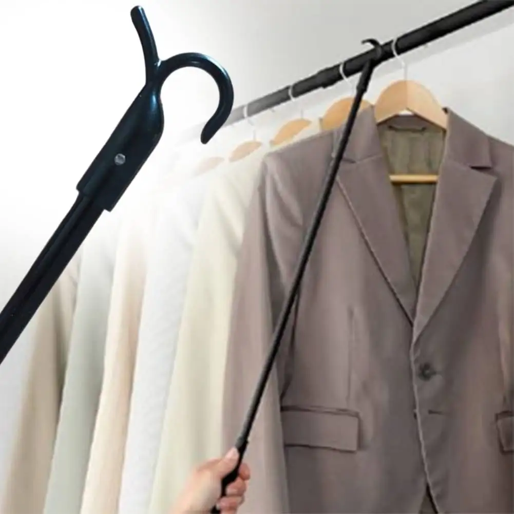 سقف لفتح النافذة مقبض تمديد قضيب مع السنانير سقف فتحة السنانير 30-60 سنتيمتر الستار قضيب دوار قضبان قابلة للسحب قابلة للتمديد