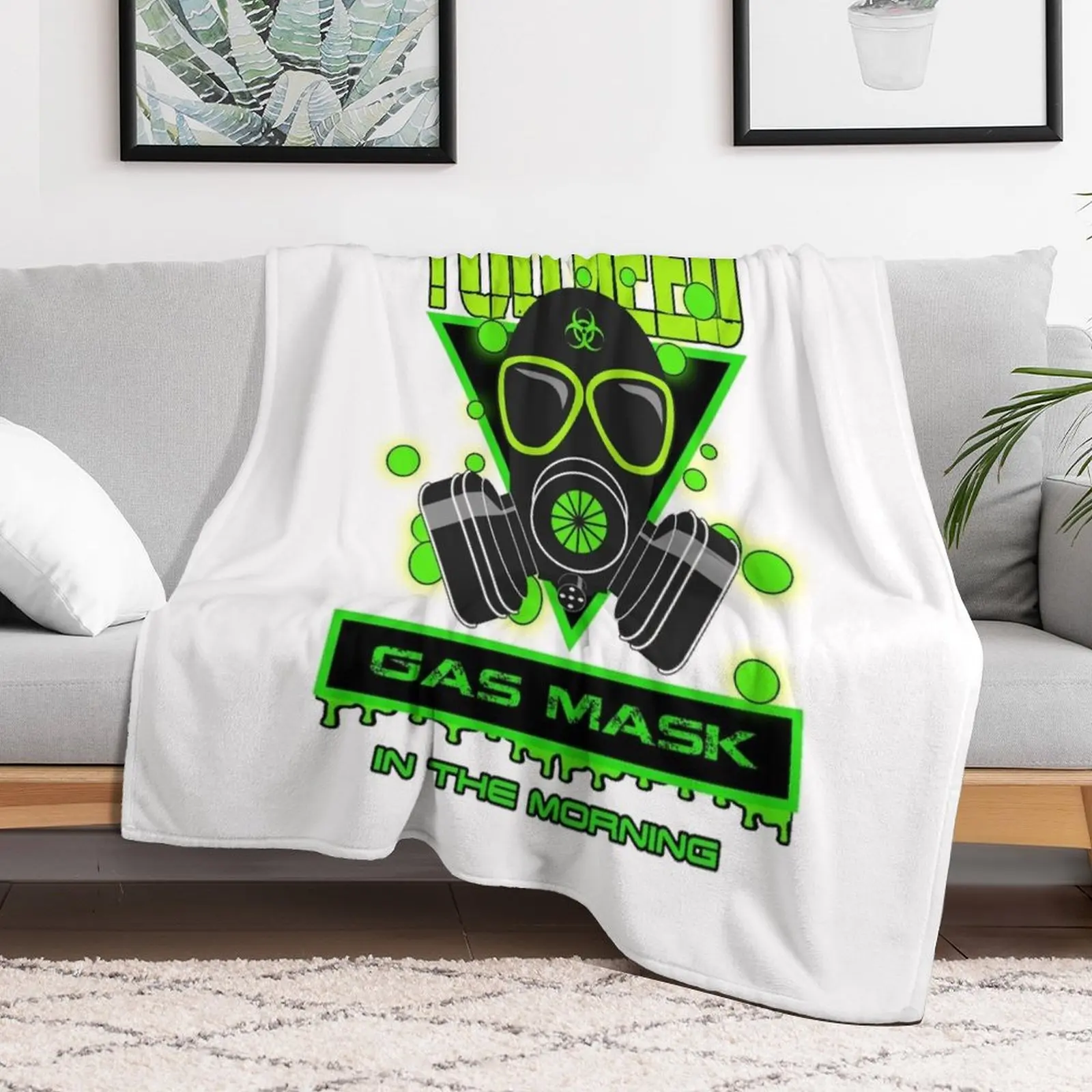 you need gas mask Throw Blanket All Weather Soft Throw Blanket for Sofa