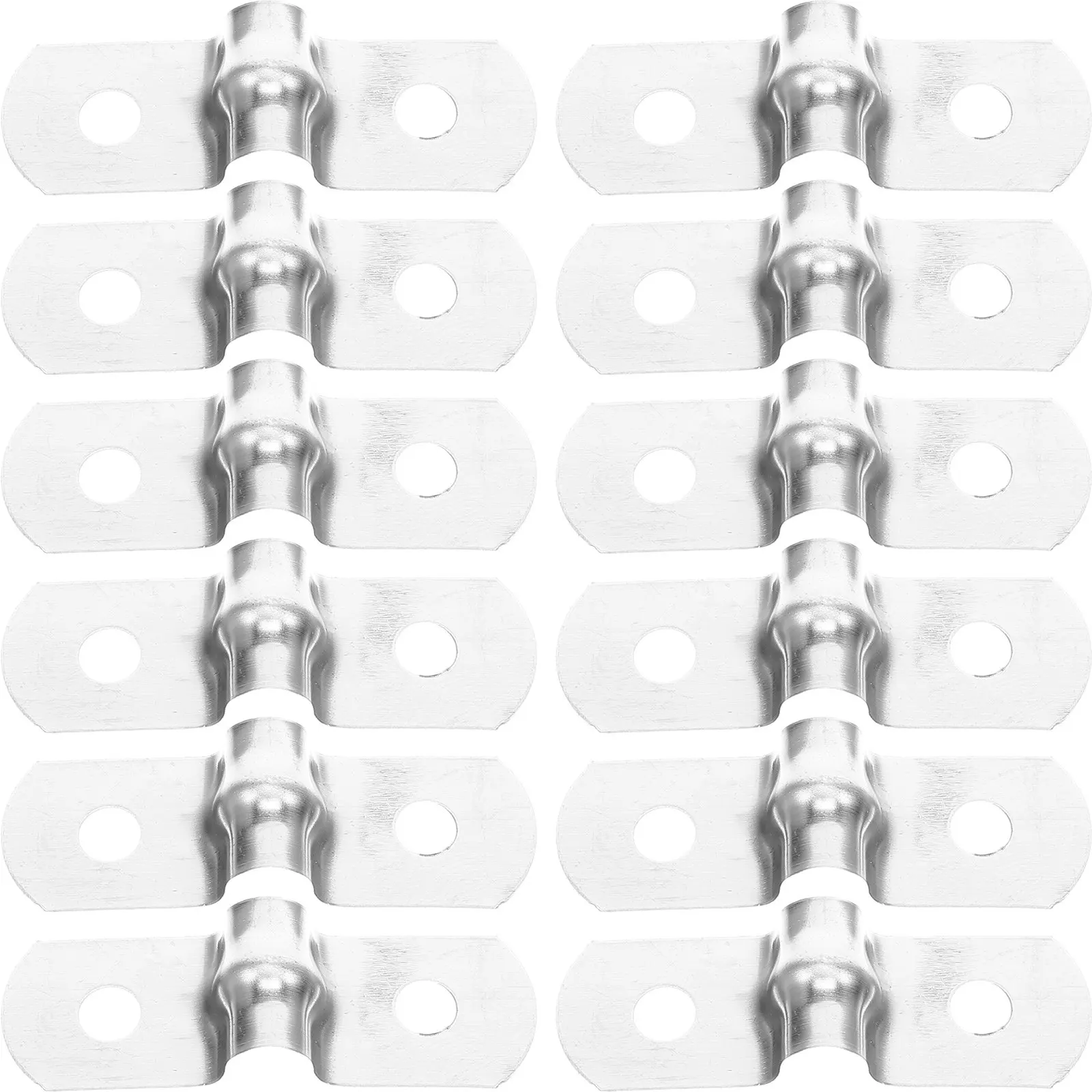 100Pcs Anti-Rust Stainless Steel Pipe Holder U Clamp Strong Tube Clamp Mounting Bracket Support Base for Pipes and Wires