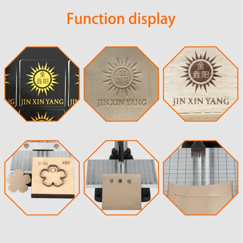 Heat Press Machine Leather Embossing Foil Gold Stamping Hot Pressing Mold Cutting Rhombus Punching Branding Wood Heat Press Mach