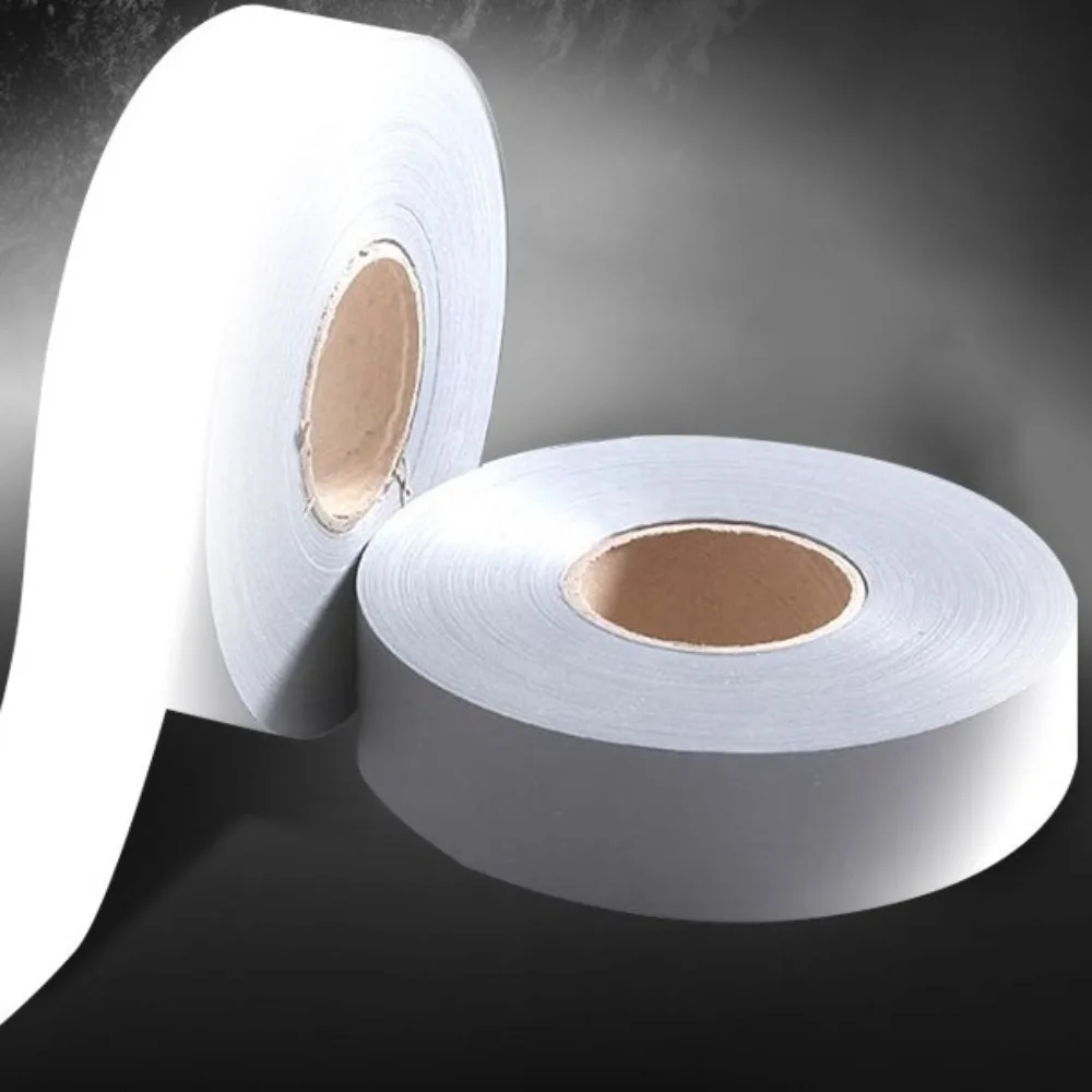 High Visibility Reflective Chemical Cloth Silver DIY Warning Safety Fabric Polyester Fiber Non Self-adhesive