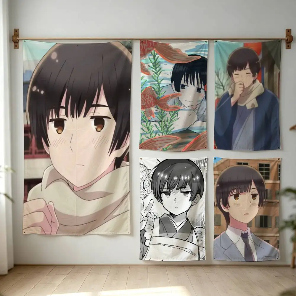 Anime Hetalia World Stars Honda Kiku Icon Flag Digital Printing Banner for Garage Wall Out Door Decoration