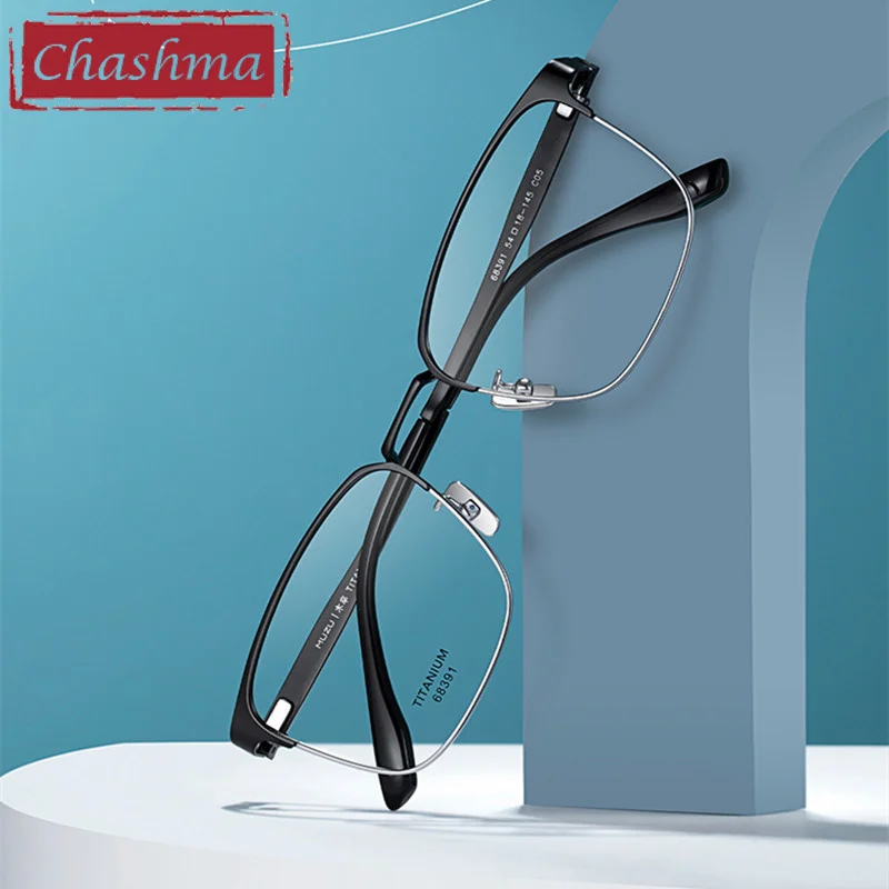 

Chashma Men Glasses Frame Pure Titanium Super Quality Optical Eyewear Fashion Gafas Optical Eyeglass Teenager Glasses Rims Male
